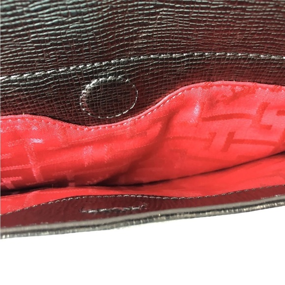 New Elaine Turner Aubrey Stamped Platinum Leather Large Shoulder Bag - Picture 4 of 12